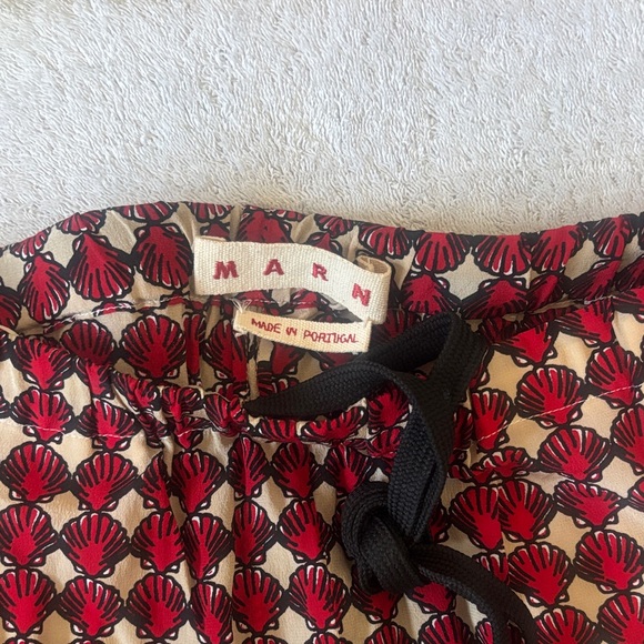 Geometric shell pattern silk pants - Picture 3 of 3